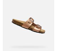 Geox D Brionia L, Sandales plates pour femme, pêche, 42 EU