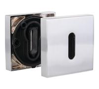 Brionne PC150041NS Paire de rosaces carrées/Clé L Nickelé Satiné Gris