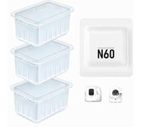 BRIOTA Lot de 3 désodorisants N60, parfum menthe pour boîte à litière pour | Neutraliseur d'odeurs compatible avec Petkit Ultra et Max Pro, ne convient pas pour la litière automatique Pura Max 2