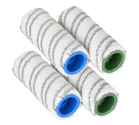 BRIOTA Lot de 4 rouleaux multi-surfaces en microfibre compatibles avec Karcher FC3 FC5 FC7 FC3D FC5D sans fil pour sols durs, gris