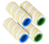 BRIOTA Lot de 4 rouleaux multi-surfaces en microfibre compatibles avec Karcher FC3 FC5 FC7 FC3D FC5D sans fil pour sols durs, jaune