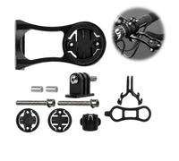 BRIOTA Support d'ordinateur de vélo en alliage d'aluminium, extension de guidon de vélo, compatible avec Garmin Bike Mount Edge Elemnt Bryton Cateye, pour montage avant et potence, noir