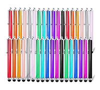 Briout Lot de 36 stylets capacitifs haute précision compatibles avec tous les appareils à écran tactile universels (12 multicolore)