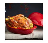 Brique à rôtir XL Plat à poulet Emile HENRY Rouge Grand Cru
