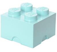 Brique bleu clair aqua de rangement LEGO à tiroir et à 4 tenons