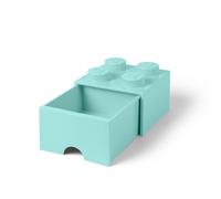 Room Copenhagen Boîte de rangement empilable – Lego 40051742, brique 4 tenons, tiroir 4,7 l turquoise