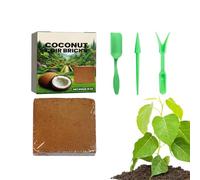 Brique Coco Coir - Substrat végétal bio - Accessoire de jardin de pierre de coco naturelle réutilisable - Bloc de sol en noix de coco - Accessoire de jardin