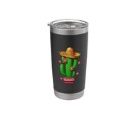 Brique de cactus mexicain Day of Dead Dia De Los Muertos Gobelet isotherme en acier inoxydable double paroi