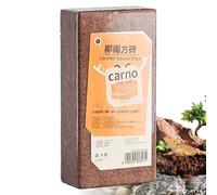 Brique de coco - Substrat en fibre compressée - Litière naturelle pour aquarium de reptiles - 20 x 10 x 5 cm - Paillis d'aménagement paysager organique pour geckos, tortues et amphibiens