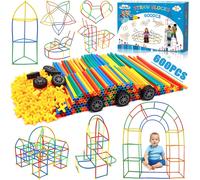 Brique De Construction, Jouet D'Assemblage De Connecteur Blocs Jeux D'Intérieur Et D'Extérieur Parent-Enfant, Jouets Educatifs Créatifs (600Pcs)