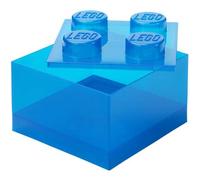 Brique de Rangement cube Lego translucide - Bleu