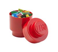 Brique de rangement LEGO 1 plot ronde, Boîte de rangement empilable, 950 ml, rouge