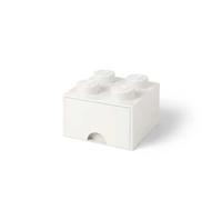 Brique de Rangement LEGO 1 tiroir 4 tenons - Blanc