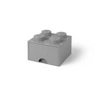 Brique de Rangement LEGO 1 tiroir 4 tenons - Gris