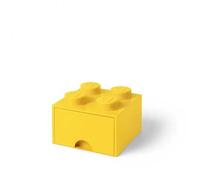 Brique de Rangement LEGO 1 tiroir 4 tenons - Jaune