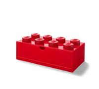 Brique de Rangement Lego 1 tiroir 8 tenons - Rouge