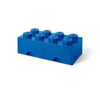 LEGO 40061731 Brique de Rangement Empilable 8 avec Tiroir Plastique Bleu 50 x 25 x 18 cm