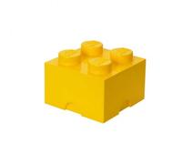 Brique de rangement Lego 4 tenons 5,7 litres - Jaune