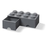 Brique de rangement - LEGO - 5006329 - gris foncé - 2 tiroirs - empilable