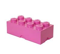 Brique de rangement LEGO 8 plots, Boîte de rangement empilable, 12 l, rose