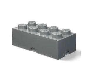 Brique de rangement Lego 8 tenons 12 Litres - Gris