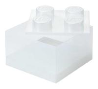 Brique de Rangement Lego translucide pailleté - Blanc