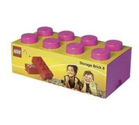 Brique de rangement rose foncé 8 plots Lego Sablon Fuchsia G