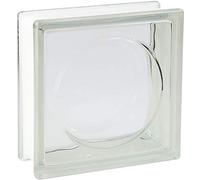 Brique de verre design Alpha clair brillant 19x19x8 cm - 5 pièces