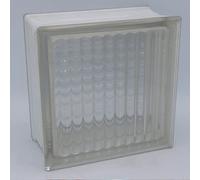 Brique de verre design croisée clair brillant 19x19x10 cm - 4 pièces