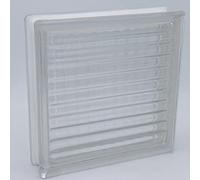 Brique de verre design croisée claire brillante 19x19x5 cm - 8 pièces