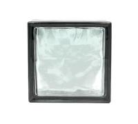 Brique de verre réfléchissant ondulé couleur anthracite | cm 19 x 19 x 8 | Unité de vente 1 boîte de 6 pièces | Euro/pcs. 5,50