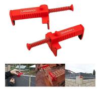 Brique Doublure Outils de Mesure de nivellement de Brique de Coureur pour lingénierie des maçons 17cm 2Pcs Rouge