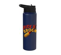 Brique et balai sorcière Brique Builder Brique Halloween Brique Ou Friandises Stainless Steel Insulated Water Bottle