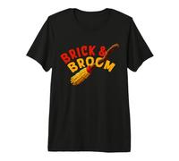 Brique et Balai sorcière Brique Builder Brique Halloween Brique Ou Friandises T-Shirt Haut de Gamme