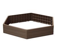 BRIQUE RUSTIQUE EN BOIS DE BASE DE BOIS DE BASE DE JARDIN 6 ÉLÉMENTS