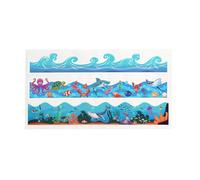 Briques colorées Design tableau droit bordure garniture décorations tableau d ' affichage scolaire décorations de casier tableau d ' affichage autocollant