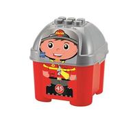Jouets Ecoiffier - 1929 - Baril Pompier de Briques à Empiler Abrick - Jeu de Construction pour Enfants - 75 pièces - Dès 18 Mois - Fabriqué en France