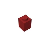 Briques de construction classiques 1x1, 100 pièces, compatibles avec les pièces et pièces Lego 3005, jeu créatif - 100 % compatible avec Lego et toutes les grandes marques de briques (Couleur : rouge