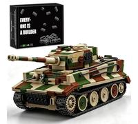 Briques de construction de char de tigre militaire - 1603 pièces - Technique WW2 - Jouet de construction - 1:28 - Char de combat - Cadeau créatif pour fans militaires, adultes ou jeunes