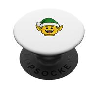 Briques de Construction de Noël Tête d'elfe Maître Brickmas PopSockets PopGrip Adhésif