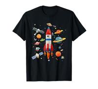 Briques de Construction fusée Spatiale planètes étoiles Galaxie T-Shirt