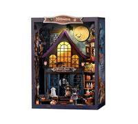 Briques de construction gothique Château hanté, 3D en bois miniature horreur maison hantée DIY Kit de modélisation gothique Château Haunted Horror Spooky House Building Blocks, Halloween Vacances