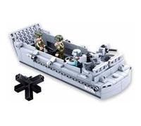 Briques de construction - SLUBAN - Bateau de débarquement - Gris - À partir de 6 ans - Compatible LEGO Gris