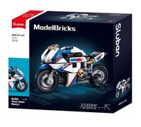 Briques de construction - SLUBAN - Moto de course - 242 pièces - Blanc - Dès 10 ans