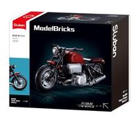 Briques de construction - SLUBAN - Moto style harley - Rouge - 222 pièces - Dès 10 ans