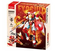 Robot mecha 2 en 1 rouge blanc