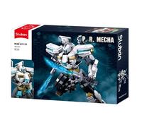 Briques de construction - SLUBAN - Robot PR Mecha blanc - 561 pièces - Armure futuriste, membres mobiles - Blanc