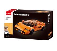 Sluban Model Bricks Sport Car Construction Game 264 Pieces Marron