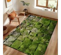 Briques de Pierre Tapis 120x180 cm Mousse Moquette Antiderapant à Poils Courts Tapis 3D Lavable en Machine Convient aux Chambres d'enfants Cuisines et Salons b-1490