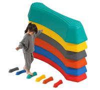 Briques d'escalade pour - Jouet de parcours d'obstacles, compétences motrices - Carreaux d'escalade vivants avec base antidérapante pour les sentiers sensoriels, l'aventure, la coordination